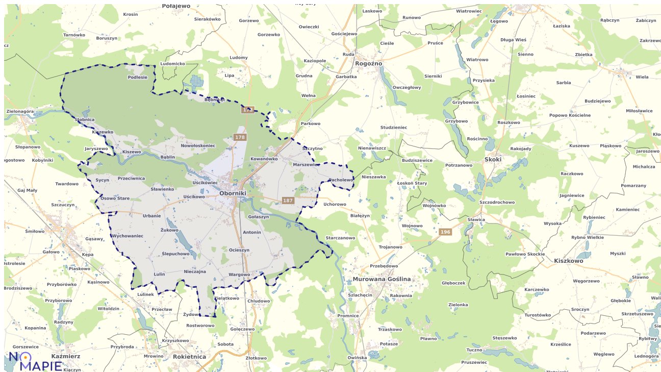 Mapa uzbrojenia terenu Obornik