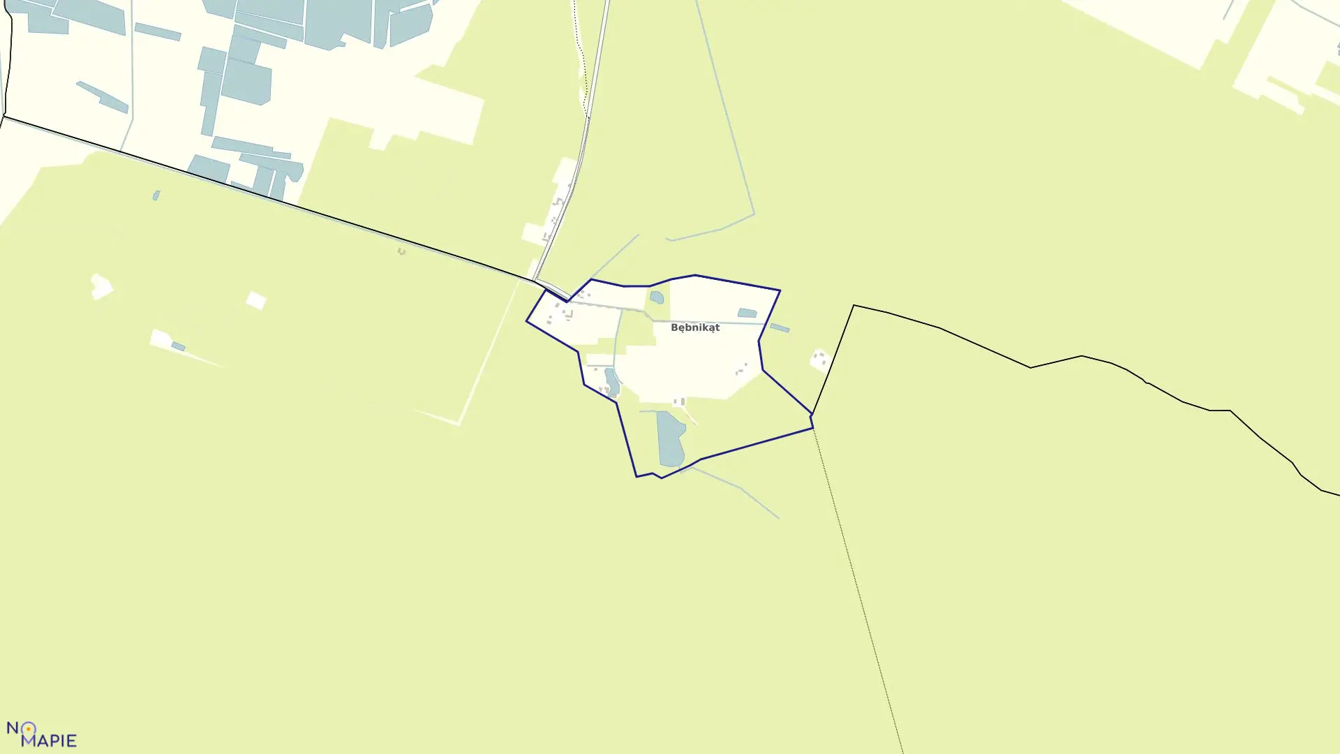Mapa obrębu BĘBNIKĄT w gminie Oborniki