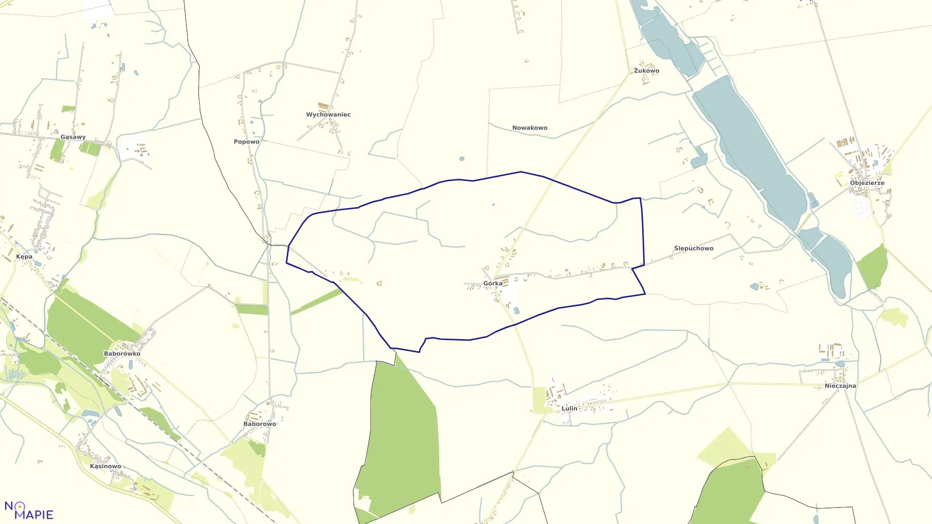 Mapa obrębu GÓRKA w gminie Oborniki